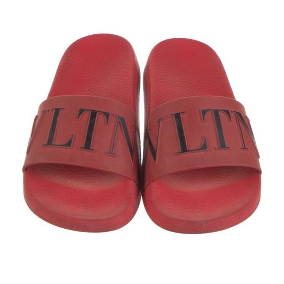 Original Red Valentino Garavani VLTN Black Logo Slides Rubber Sandals Sz EU 36 - Picture 1 of 5